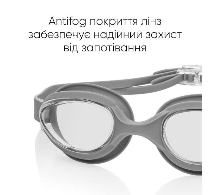 Окуляри для плавання Renvo Jinsuo Уні Anti-fog Сірий OSFM (2SG140-02)