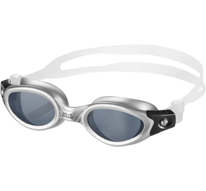 Окуляри для плавання Aqua Speed PACIFIC 3361 Сріблясто-прозорі (5908217633613)