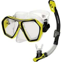 Набір маска і трубка Aqua Speed Blaze + Borneo 60320 Жовтий, Чорний OSFM (618-18 OSFM)