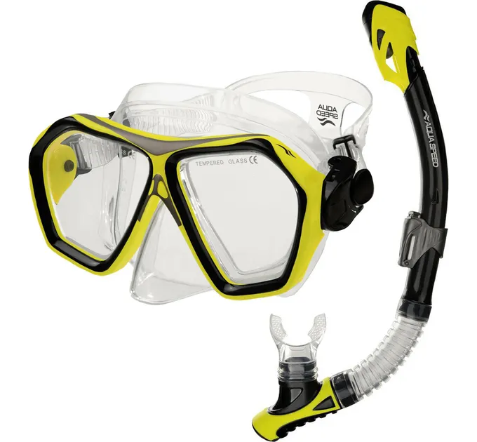 Набір маска і трубка Aqua Speed Blaze + Borneo 60320 Жовтий, Чорний OSFM (618-18 OSFM) Набір маска і трубка Aqua Speed Blaze + Borneo 60320 Жовтий, Чорний OSFM (618-18 OSFM)