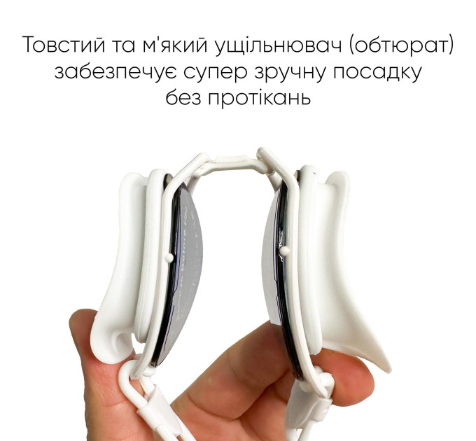 Окуляри для плавання Renvo Gulis Уні Anti-fog Білий OSFM (2SG130-0403)