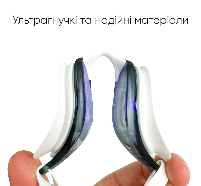 Окуляри для плавання Renvo Alat Pro Уні Anti-fog Білий Синій OSFM (2SG610-0306)