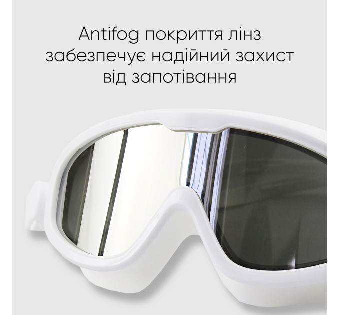 Маска для плавання Renvo Kariba Уні Anti-fog Чорний, Білий OSFM (2SM100-03)