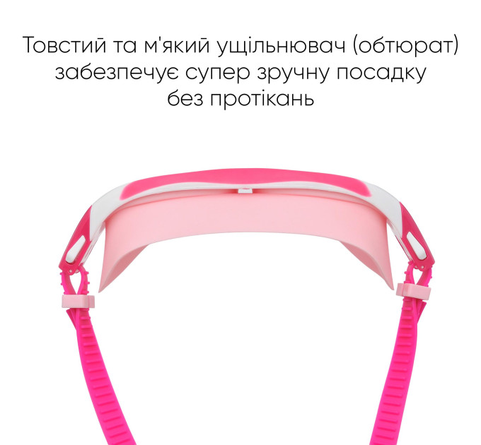 Дитяча маска для плавання Renvo Karu JR Anti-fog Рожевий Білий OSFM (1SM100-0703)