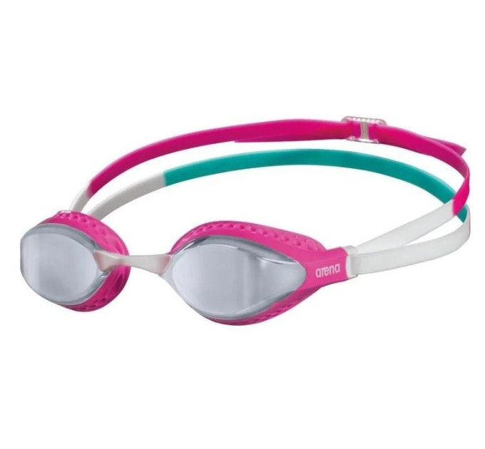 Окуляри для плавання Arena AIR-SPEED MIRROR сріблястий, рожевий Уні OSFM 3468336482131