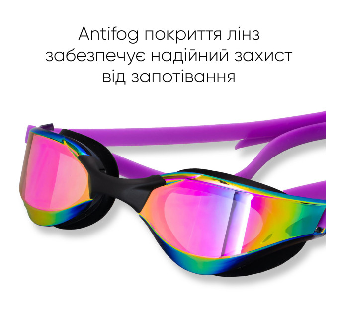 Окуляри для плавання Renvo Alat Pro Уні Anti-fog Фіолетовий OSFM (2SG610-0905)