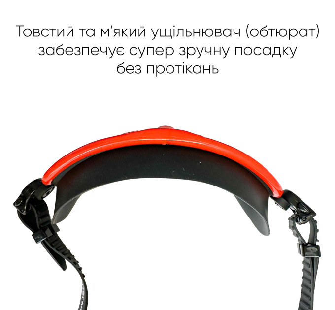 Маска для плавання Renvo Kariba Уні Anti-fog Чорний, Червоний OSFM (2SM100-0107)