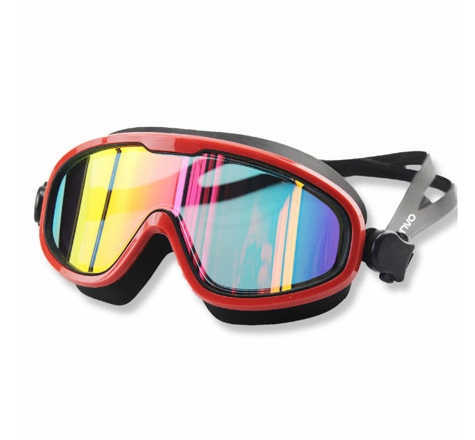 Маска для плавання Renvo Kariba Уні Anti-fog Чорний, Червоний OSFM (2SM100-0107)
