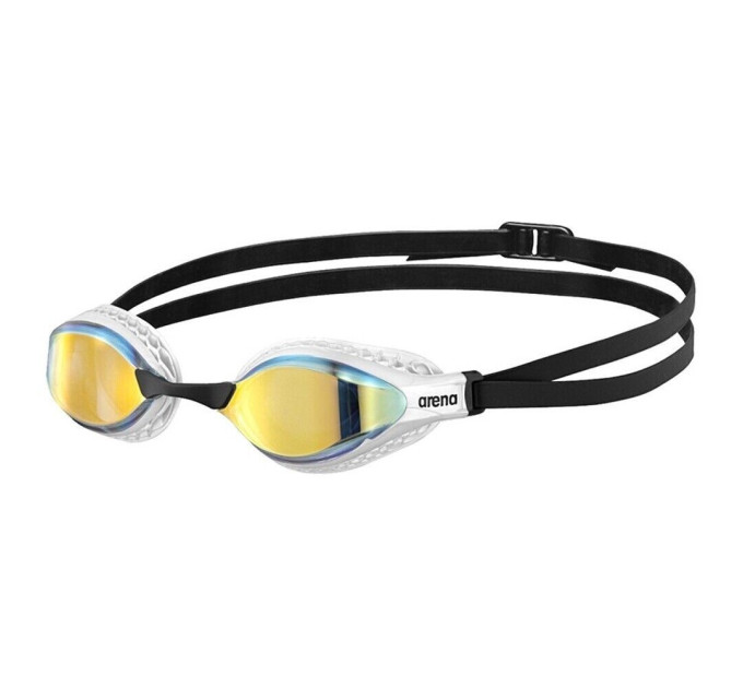Окуляри для плавання Arena AIR-SPEED MIRROR жовтий, мідно-білий Уні OSFM