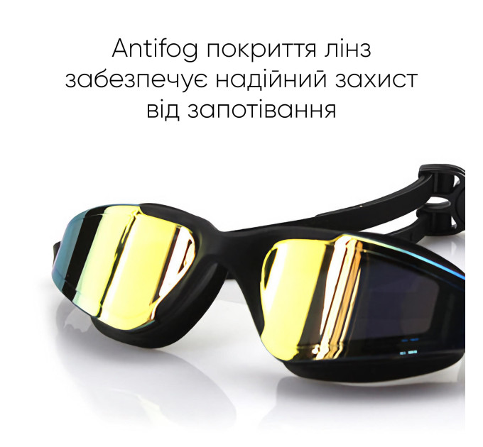 Окуляри для плавання Renvo Anda Pro Уні Anti-fog Чорний OSFM (2SG510-01)