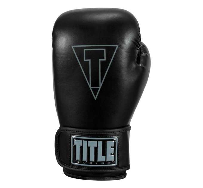 Боксерські рукавиці TITLE Boxing Vegan Gloves Black 8 oz (капа в комплекті)