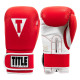 Боксерські рукавиці TITLE Boxing Pro Style Leather Gloves3.0 Red/White 14 oz (бинти 4м. в комплекті)