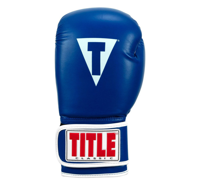 Боксерські рукавиці TITLE Classic Pro Style 3.0 Blue/White 14 oz (капа в комплекті)