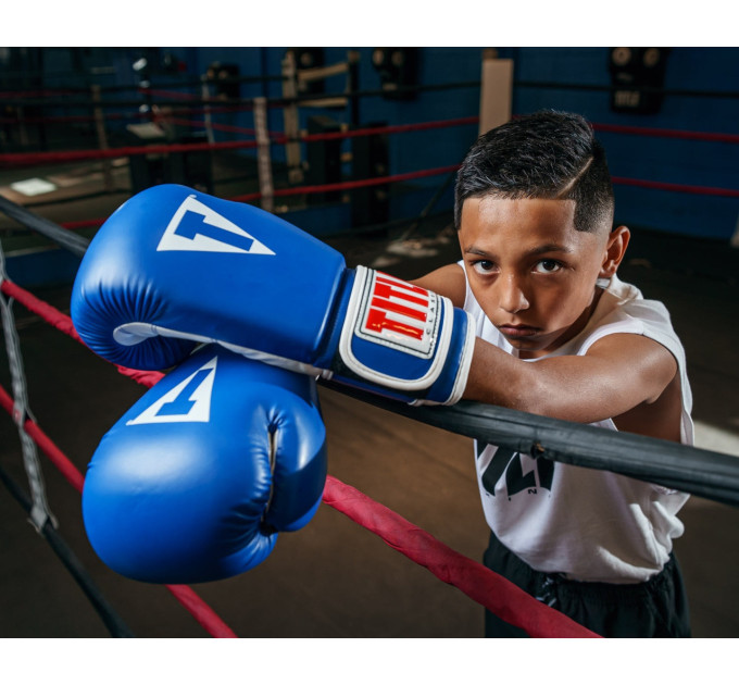 Боксерські рукавиці TITLE Classic Pro Style 3.0 Blue/White 14 oz (капа в комплекті)