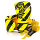 Боксерські рукавиці Fairtex BGV14Y Yellow/Black 14 унцій (бинти в комплекті)