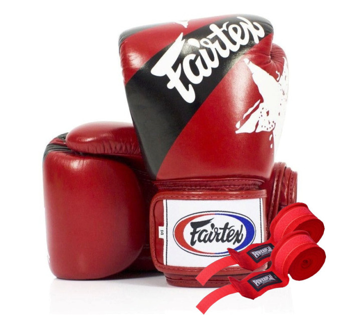 Боксерські рукавиці Fairtex BGV1 Nation Print Red 14 унцій (бинти в комплекті) Боксерські рукавиці Fairtex BGV1 Nation Print Red 14 унцій (бинти в комплекті)
