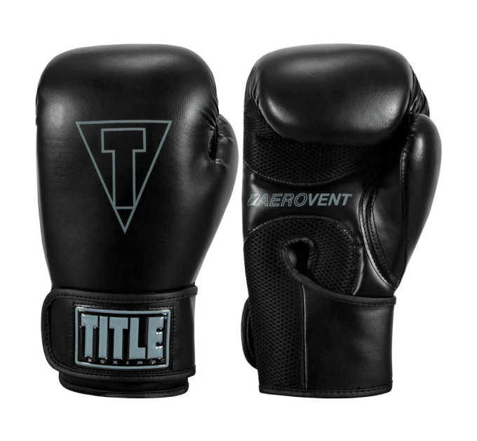 Боксерські рукавиці TITLE Boxing Vegan Gloves Black 12 oz (капа в комплекті)