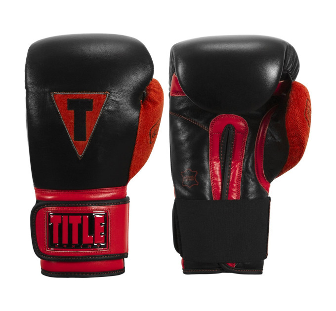 Боксерські рукавиці TITLE Boxing All Heart Bag Gloves 2.0 Black/Red 12 oz (бинти 4м. в комплекті)