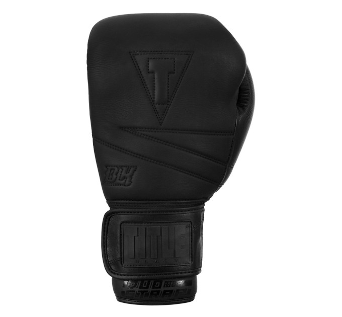 Боксерські рукавиці TITLE Black Bolstered Leather Black 16 oz (бинти 4м. в комплекті)