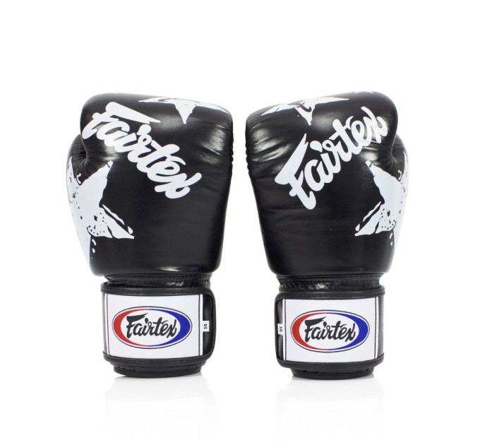Боксерські рукавиці Fairtex BGV1 Nation Print Black 16 унцій (бинти в комплекті)