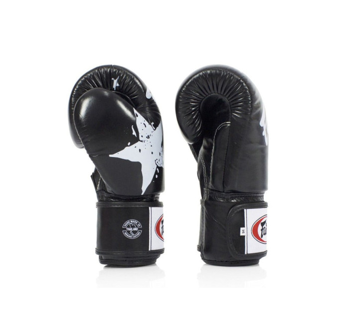 Боксерські рукавиці Fairtex BGV1 Nation Print Black 16 унцій (бинти в комплекті)