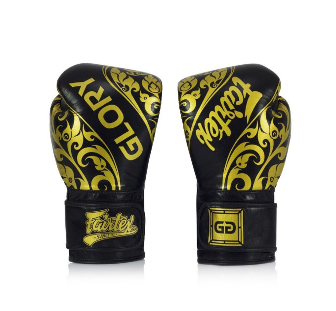 Боксерські рукавиці Fairtex BGVG2 Velcro Black 12 унцій (бинти в комплекті)