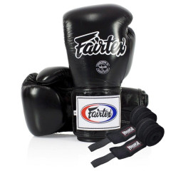 Боксерські рукавиці Fairtex BGV5 Black 10 унцій (бинти в комплекті)