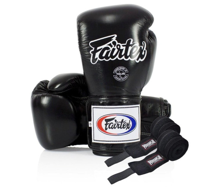Боксерські рукавиці Fairtex BGV5 Black 10 унцій (бинти в комплекті) Боксерські рукавиці Fairtex BGV5 Black 10 унцій (бинти в комплекті)