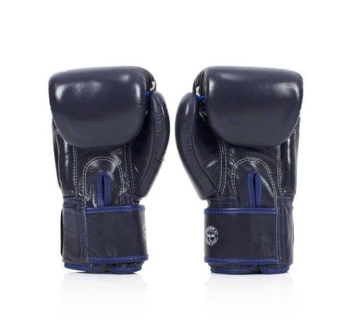 Боксерські рукавиці Fairtex BGV1 Nation Print Blue 12 унцій (бинти в комплекті)