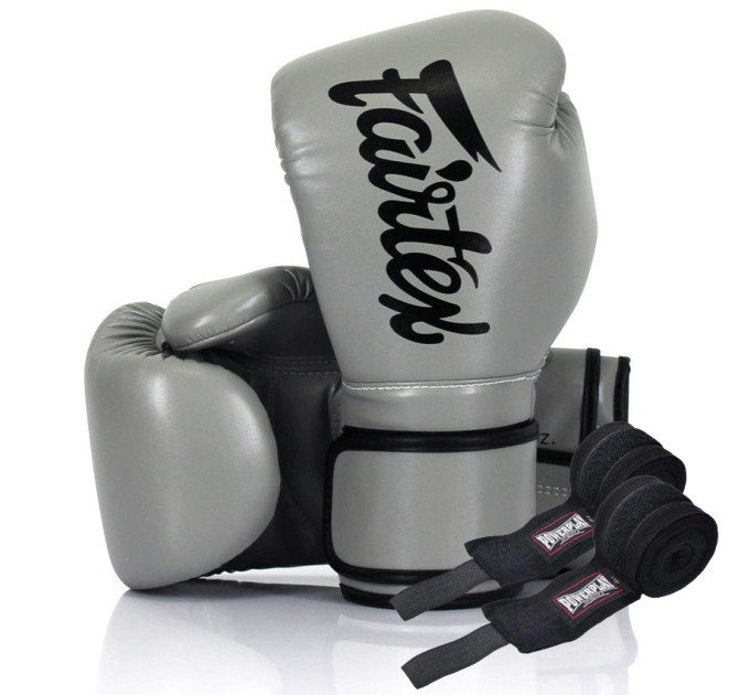 Боксерські рукавиці Fairtex BGV14 Grey 10 унцій (бинти в комплекті) Боксерські рукавиці Fairtex BGV14 Grey 10 унцій (бинти в комплекті)