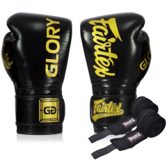 Боксерські рукавиці Fairtex BGVG1 Black 10 унцій (бинти в комплекті)