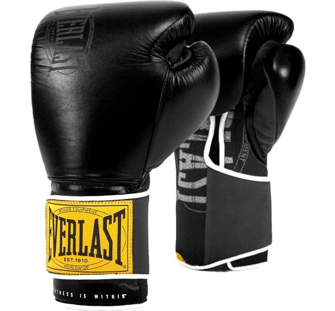 Боксерські рукавиці Everlast 1910 CLASSIC TRAINING GLOVE чорний Уні 16 унцій P00001713