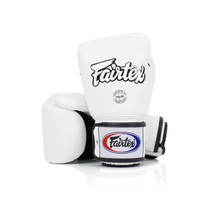 Боксерські рукавиці Fairtex BGV1 White 12 унцій (бинти в комплекті)