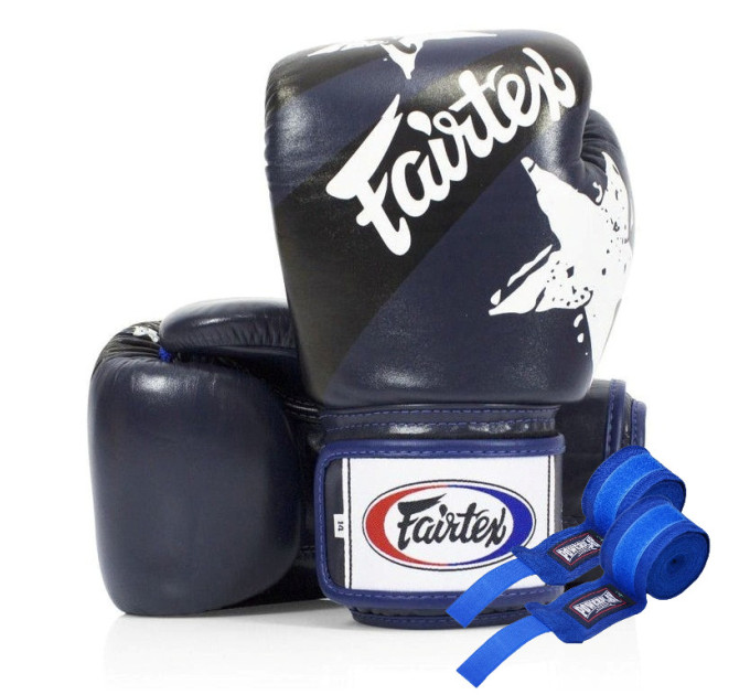 Боксерські рукавиці Fairtex BGV1 Nation Print Blue 14 унцій (бинти в комплекті) Боксерські рукавиці Fairtex BGV1 Nation Print Blue 14 унцій (бинти в комплекті)
