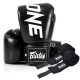 Боксерські рукавиці Fairtex BGV1-ONE (натуральна шкіра) Black 12 унцій (бинти в комплекті)