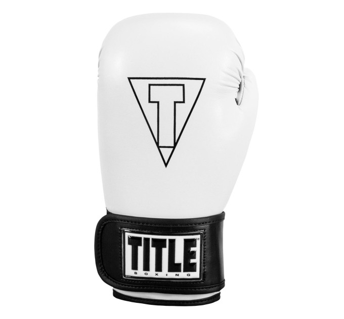 Боксерські рукавиці TITLE Boxing Vegan Gloves White/Black 8 oz (капа в комплекті)