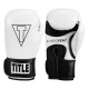 Боксерські рукавиці TITLE Boxing Vegan Gloves White/Black 8 oz (капа в комплекті)