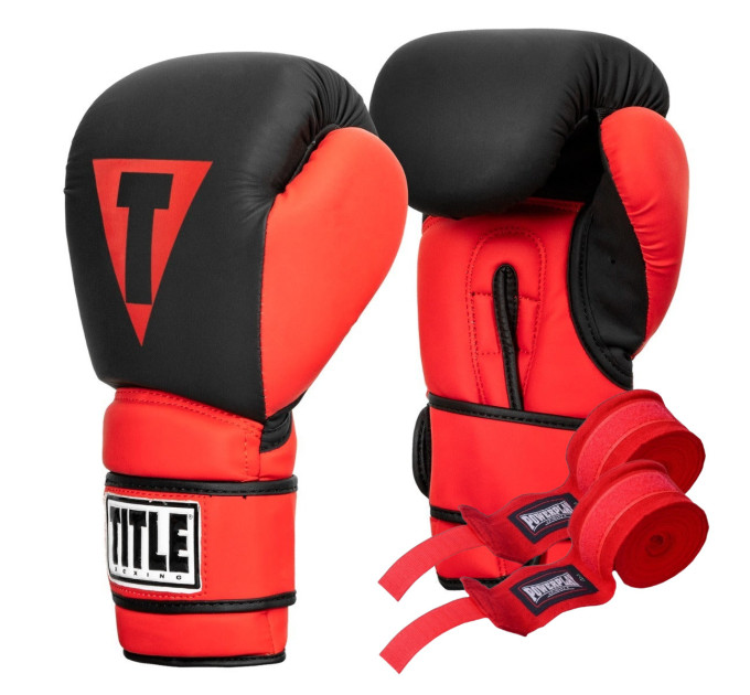 Боксерські рукавиці TITLE Boxing Guts and Glory Black/Red XL 16oz (бинти 4м. в комплекті) Боксерські рукавиці TITLE Boxing Guts and Glory Black/Red XL 16oz (бинти 4м. в комплекті)