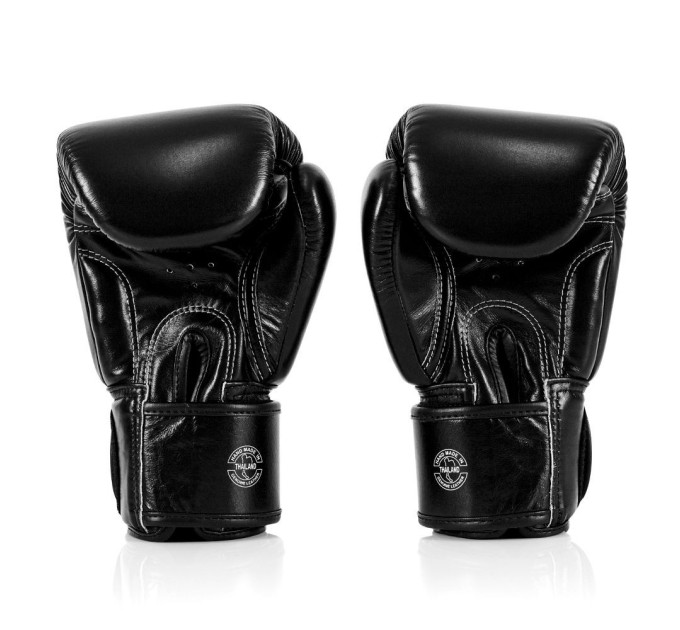Боксерські рукавиці Fairtex BGV1-ONE (натуральна шкіра) Black 14 унцій (бинти в комплекті)