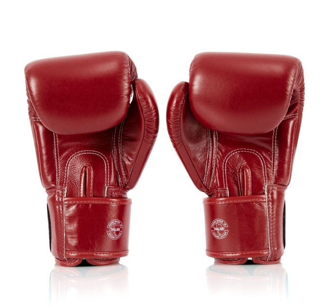 Боксерські рукавиці Fairtex BGV1-ONE (натуральна шкіра) Red 10 унцій (бинти в комплекті)