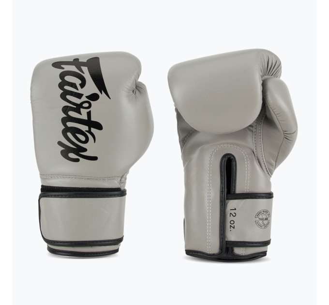Боксерські рукавиці Fairtex BGV14 Grey 14 унцій (бинти в комплекті)