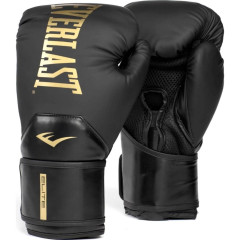 Боксерські рукавиці Everlast ELITE 2 BOXING GLOVES чорний, золотий Уні 14 унцій P00003272