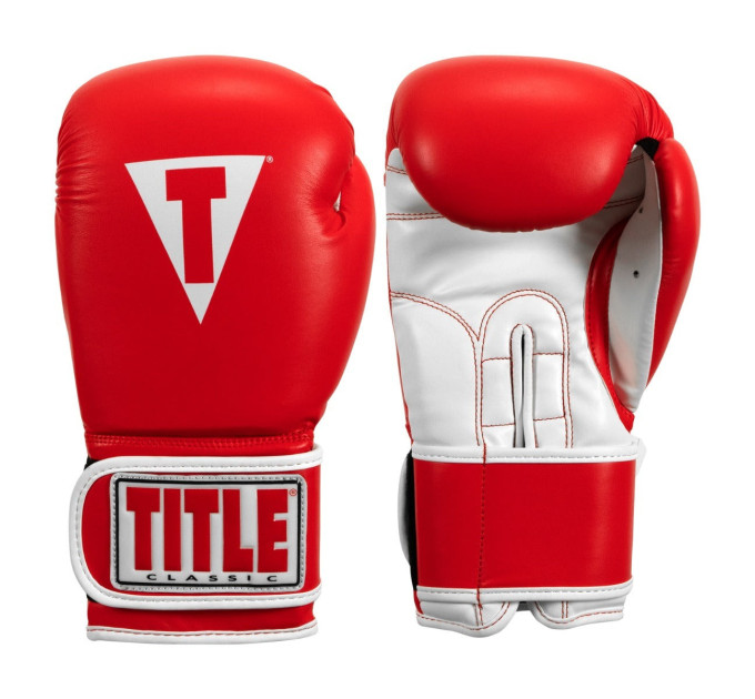 Боксерські рукавиці TITLE Classic Pro Style 3.0 Red/White 12 oz (капа в комплекті)