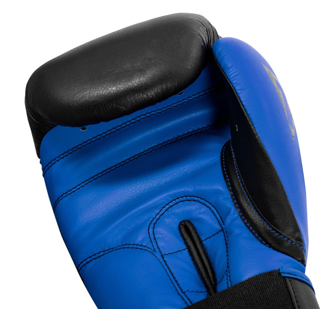 Боксерські рукавиці TITLE Boxing Dynamic Strike Black/Blue 14 oz (бинти 4м. у комплекті)