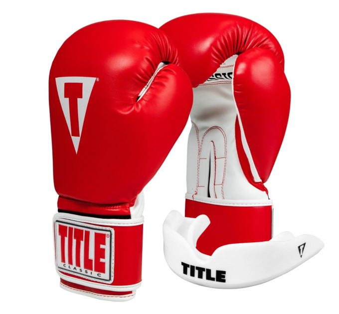 Боксерські рукавиці TITLE Classic Pro Style 3.0 Red/White 12 oz (капа в комплекті) Боксерські рукавиці TITLE Classic Pro Style 3.0 Red/White 12 oz (капа в комплекті)