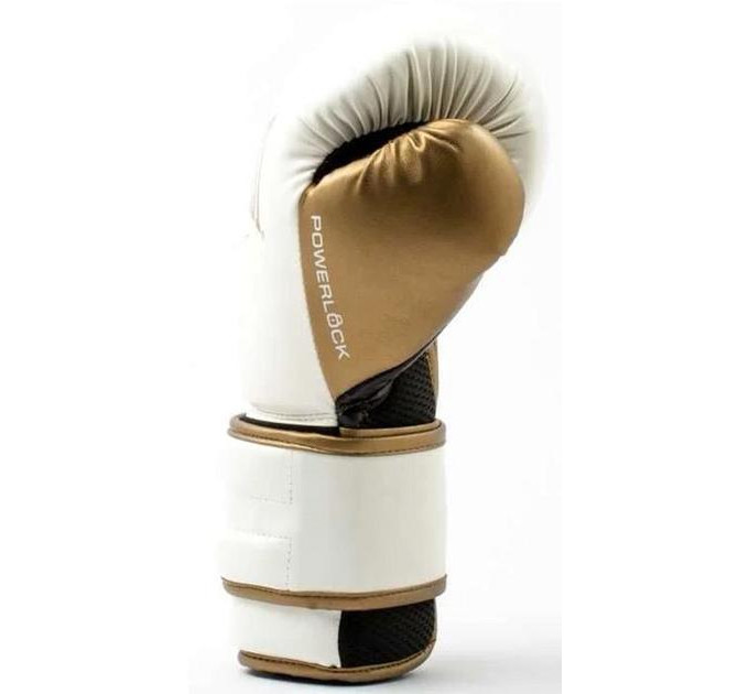 Боксерські рукавиці Everlast POWERLOCK 2R TRAINING GLOVE білий, золотий Уні 16 унцій P00003051