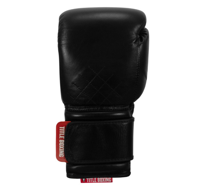 Боксерські рукавиці TITLE Boxing Ko-Vert Black 14 oz (бинти 4м. в комплекті)