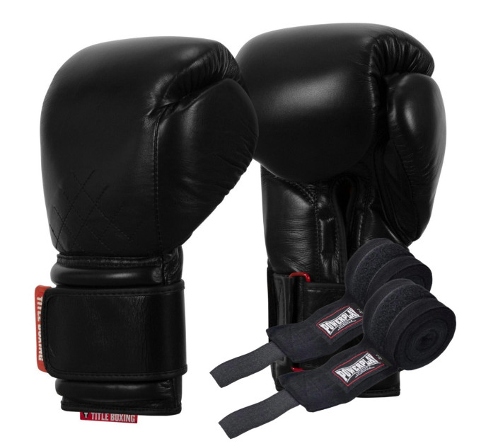 Боксерські рукавиці TITLE Boxing Ko-Vert Black 14 oz (бинти 4м. в комплекті) Боксерські рукавиці TITLE Boxing Ko-Vert Black 14 oz (бинти 4м. в комплекті)