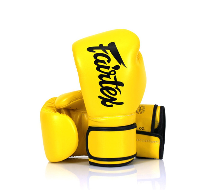 Боксерські рукавиці Fairtex BGV14 Yellow 14 унцій (бинти в комплекті)