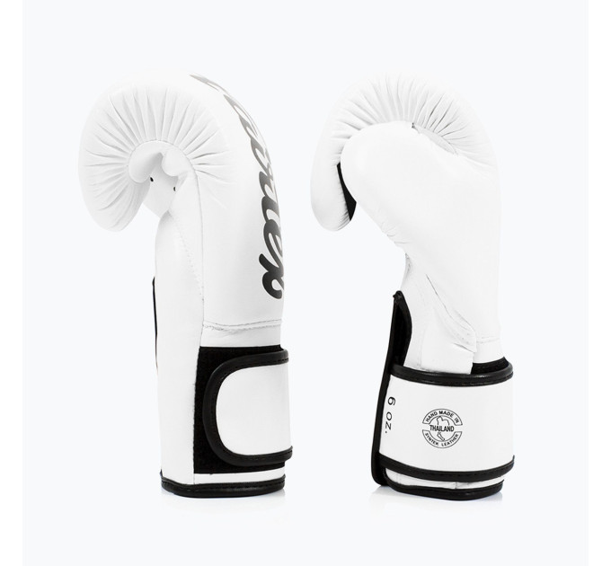 Боксерські рукавиці Fairtex BGV14 White 14 унцій (бинти в комплекті)